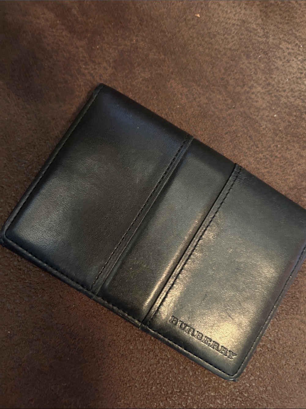 Burberry Black Leather Card & Key Holder